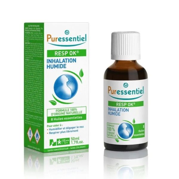 Puressentiel Inhalation Humide Resp’OK®  | Nez bouché et inhalation vapeur | 50 ml
