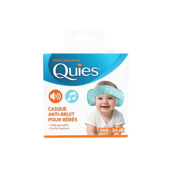 Quies Casque Anti-Bruit Bébé | Protection auditive dès 1 an, 24 dB