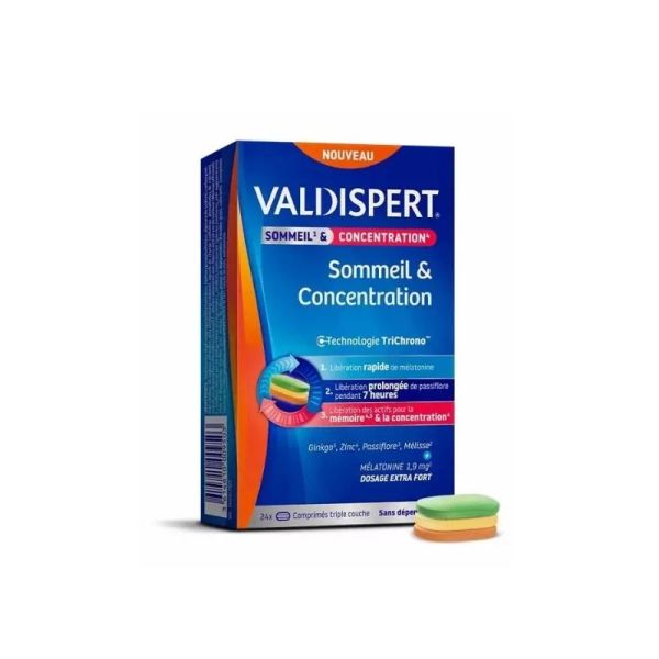 Valdispert Sommeil & Concentration 24 comprimés