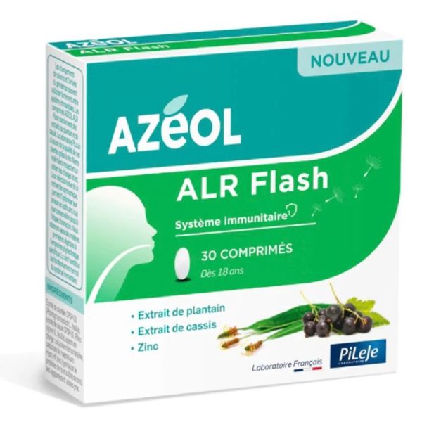 Azéol ALR Flash | Défenses naturelles | 30 Comprimés Plantain, Cassis & Zinc
