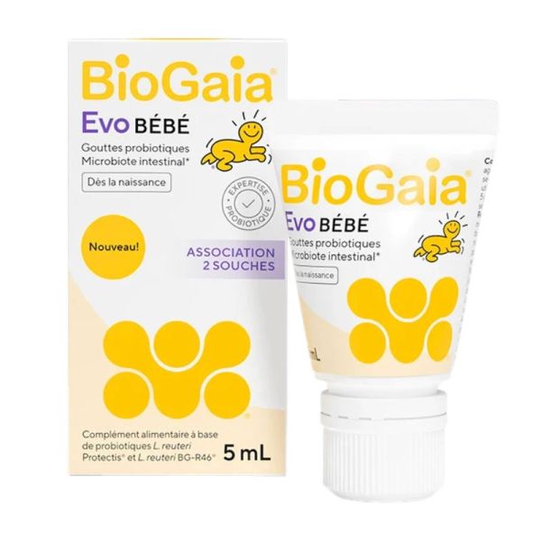 BioGaia EVO Bébé Gouttes Probiotiques | Microbiote Intestinal du Nourrisson | 5 ml