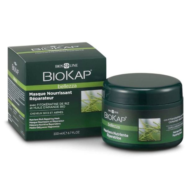 BioKap Bellezza Masque nourrissant réparateur | Cheveux secs et abîmés |  200 ml