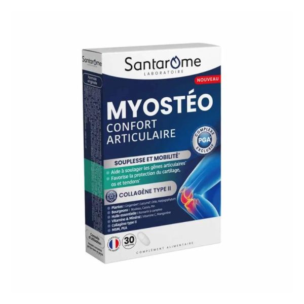 Santarome Myostéo Confort Articulaire | Souplesse, mobilité et cartilage | 30 comprimés
