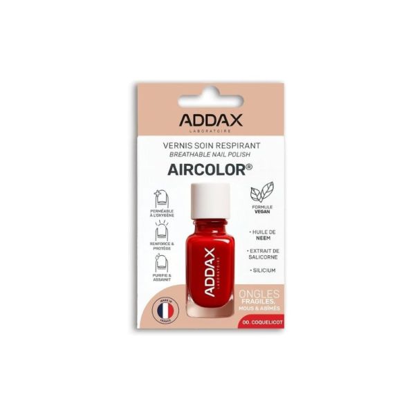 Addax Aircolor vernis soin • Coquelicot 00