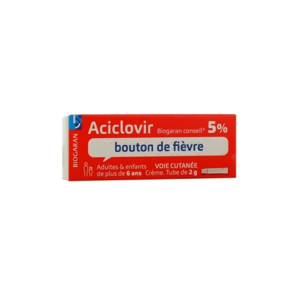 Aciclovir Biogaran Conseil 5% crème