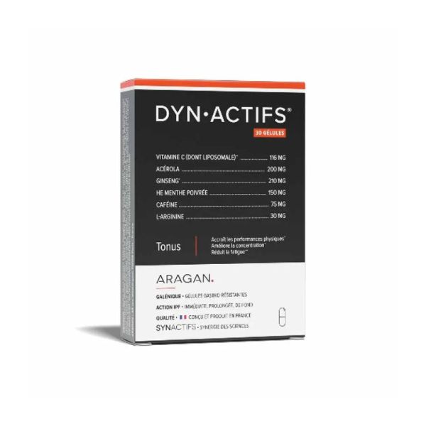 DYN•ACTIFS® | Ginseng, vitamine C et caféine | 30 gélules