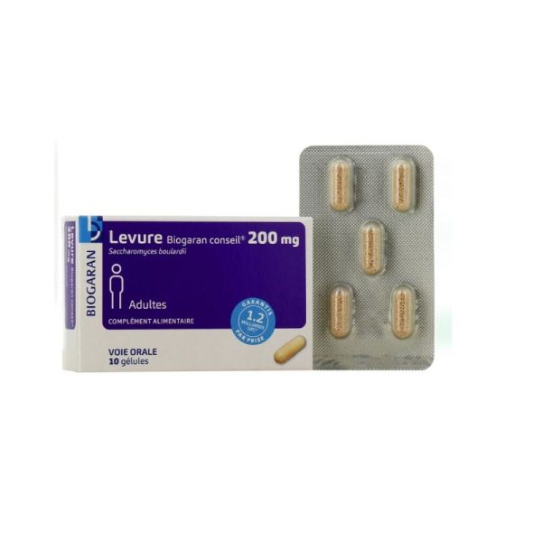 Levure 200 mg 10 gélules