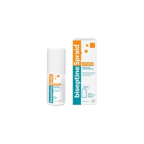 Biseptinespraid 50 ml Antiseptie des plaies superficielles