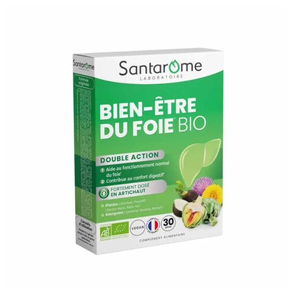 Santarome Bien-Être du Foie Bio | Artichaut, digestion et fonction hépatique | 30 gélules