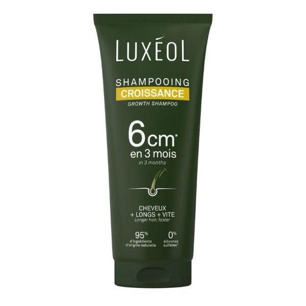 Luxéol Shampooing Croissance | Favorise des cheveux plus longs et plus forts | 200 ml
