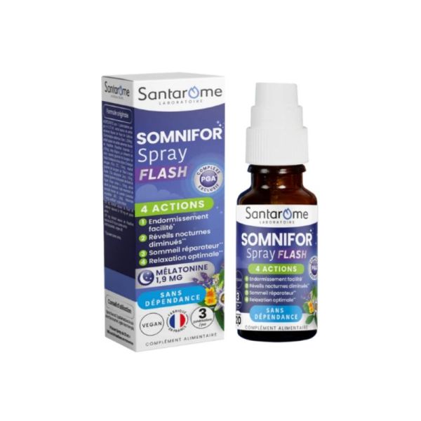 Somnifor Spray Flash mélatonine 1,9 mg | Endormissement
