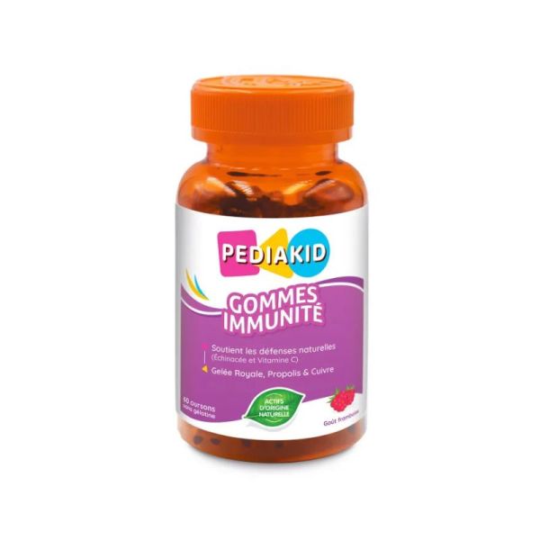 PEDIAKID Gommes Immunité dès 3 ans | défenses immunitaires | 60 oursons