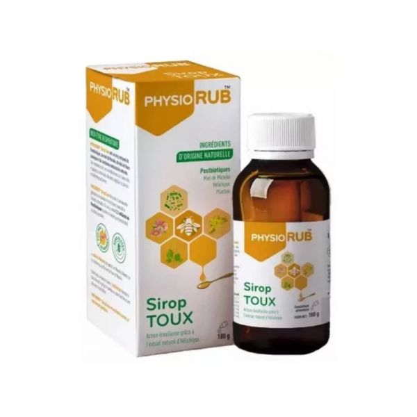 PhysioRUB™ Sirop Toux aux postbiotiques | 180 g | toux et gorge