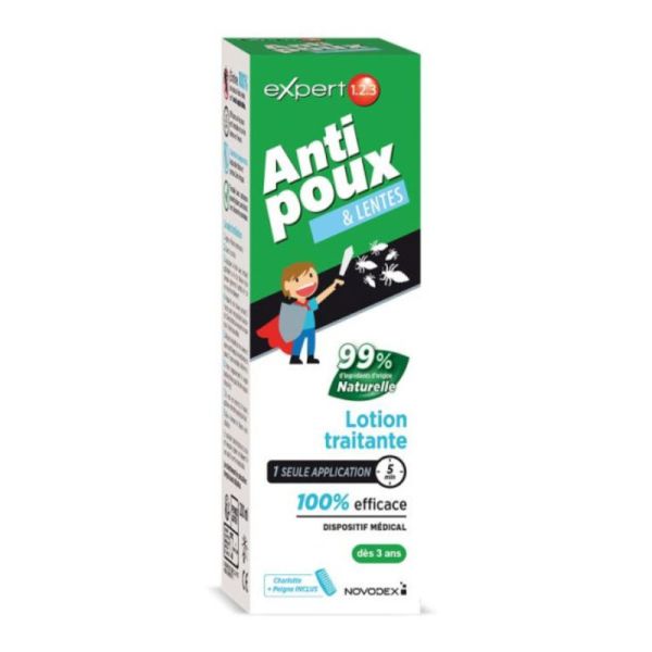 Expert 1.2.3 Lotion Traitante Anti-Poux & Lentes 200 ml | Dès 3 ans