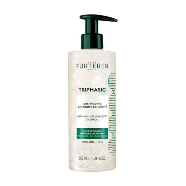 Triphasic Shampooing Antichute Longévité | Grand format chute de cheveux | 500 ml