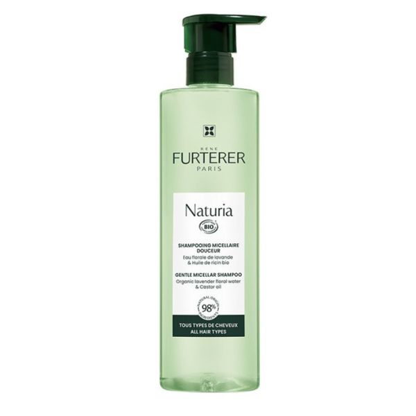 René Furterer Naturia Shampooing Micellaire Douceur | Grand format bio ultra-doux dès 3 ans | 400 ml