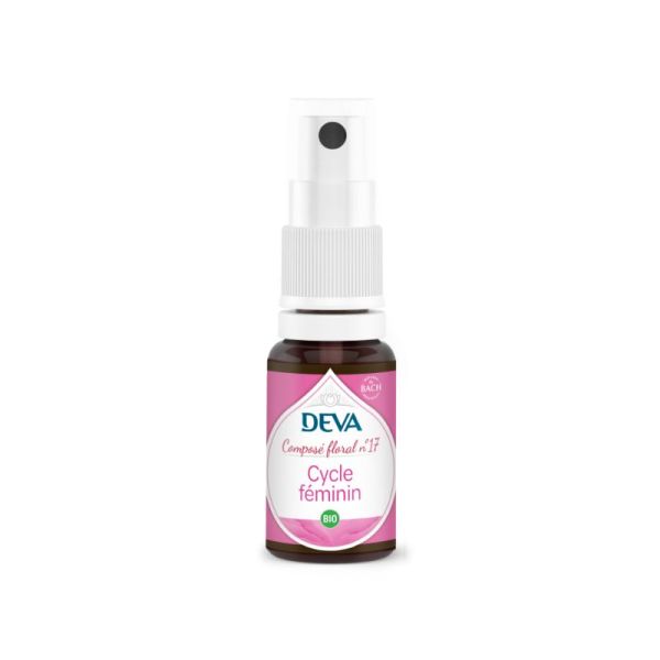 Composé floral Cycle féminin n°17 | DEVA bio | changement d'humeur Spray 15 ml