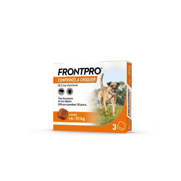 Frontpro 28 mg comprimé antipuces et antitiques | Chien de 4 à 10 kg