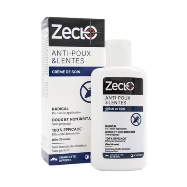 ZECTO® Crème de Soin Anti-Poux & Lentes 100 ml | Traitement de nuit 8 h