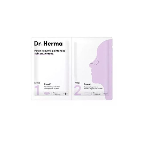 Dr. Herma Patch Nez Anti-Points Noirs 2 Étapes – 1 soin de 2 patchs