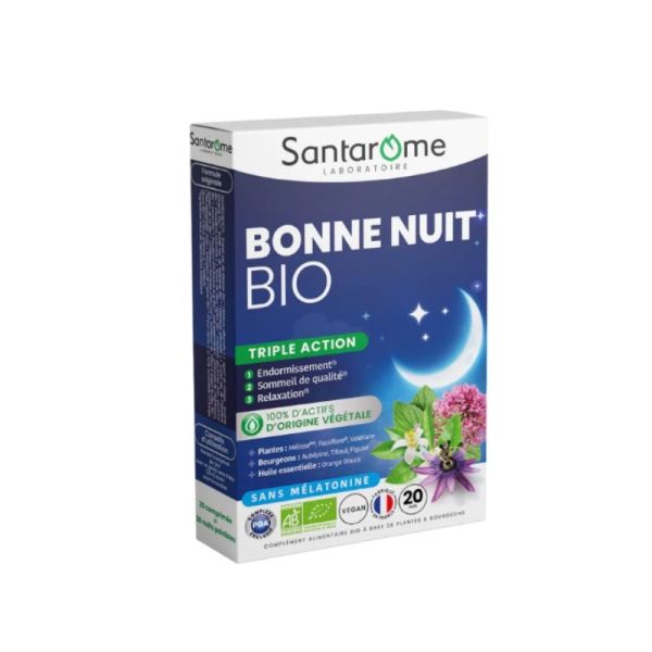 Santarome Bonne Nuit Bio sans mélatonine | 20 comprimés