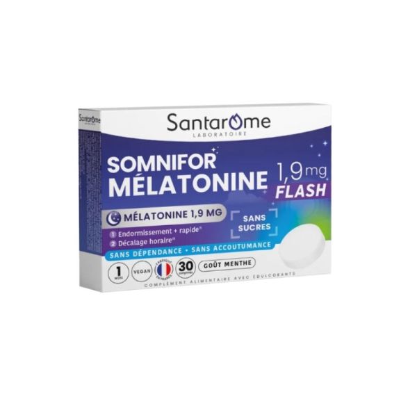 Somnifor Mélatonine Flash 1,9 mg | Endormissement et décalage horaire