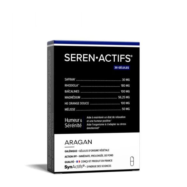 SEREN•ACTIFS® | Safran, rhodiola et magnésium | 30 gélules