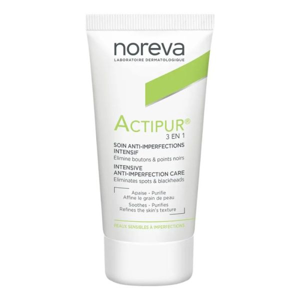 Actipur Soin Anti-Imperfections Intensif 3 en 1 | Boutons, points noirs et pores | 30 ml