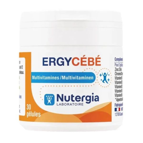 ERGYCÉBÉ Nutergia | Multivitamines fatigue et tonus |  30 gélules