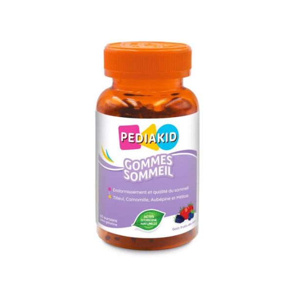 PEDIAKID Gommes Sommeil dès 3 ans | endormissement et qualité du sommeil | 60 oursons