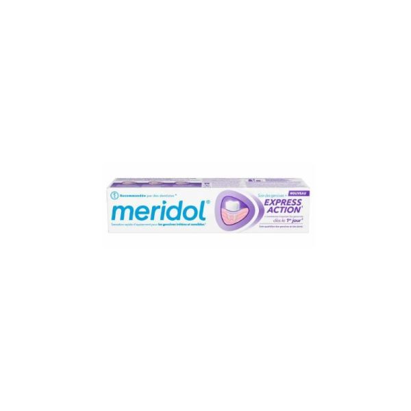 Meridol Express Action Dentifrice 75 ml | Gencives sensibles et plaque dentaire