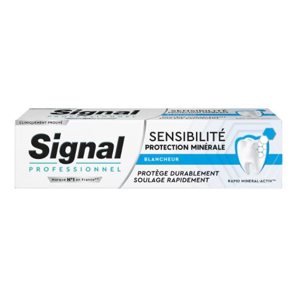 Signal Professionnel Sensibilité Blancheur | Dents sensibles et éclat naturel | 75 ml
