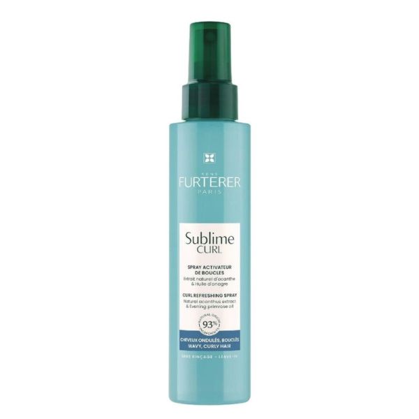 René Furterer Sublime Curl Spray Activateur de Boucles | Boucles redessinées et anti-frisottis | 150 ml