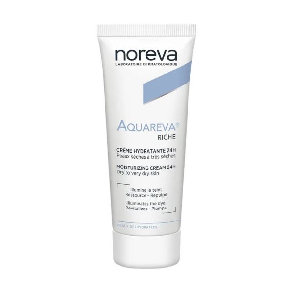 Aquareva Crème Hydratante 24H Riche | Peaux sèches à très sèches déshydratées | 40 ml