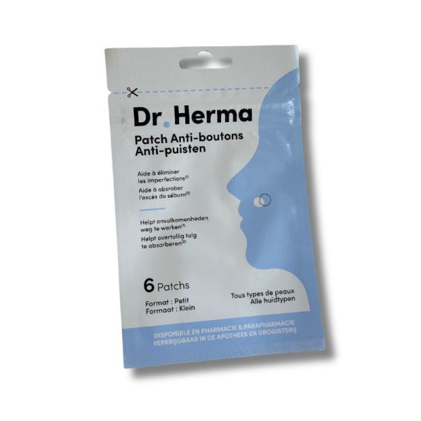 Patchs anti-boutons & acnée | Dr.Herma | 6 patchs hydrocolloïdes