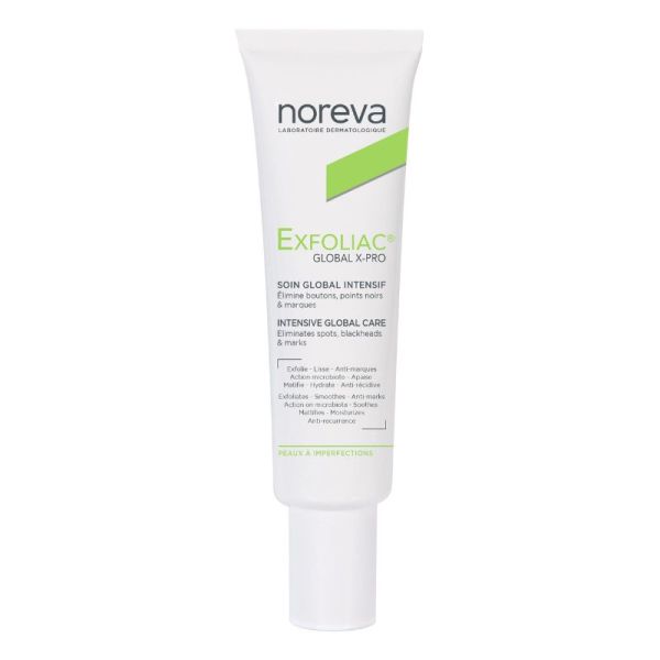 Noreva Exfoliac Global X-PRO |  Soin global intensif anti-imperfections et marques |  30 ml