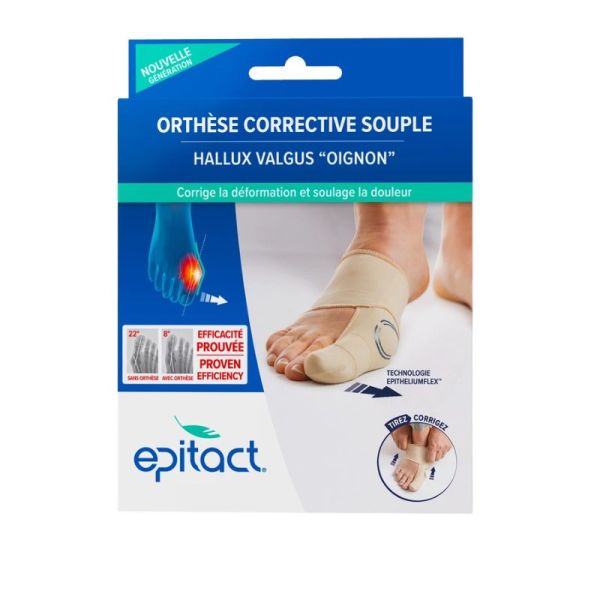 EPITACT | Orthèse Hallux Valgus Jour | Correction souple en chaussure | Taille S