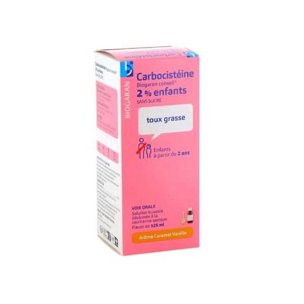 Carbocistéine 2% Enfant Biogaran Toux Grasse