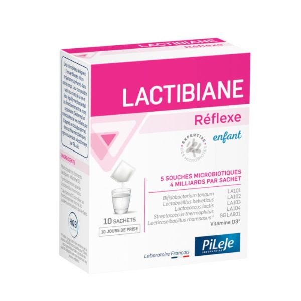 Lactibiane Réflexe Enfant PiLeJe | Probiotiques et vitamine D3