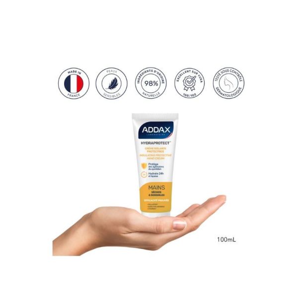 Addax HYDRAPROTECT Crème Isolante Mains sèches 100 Ml