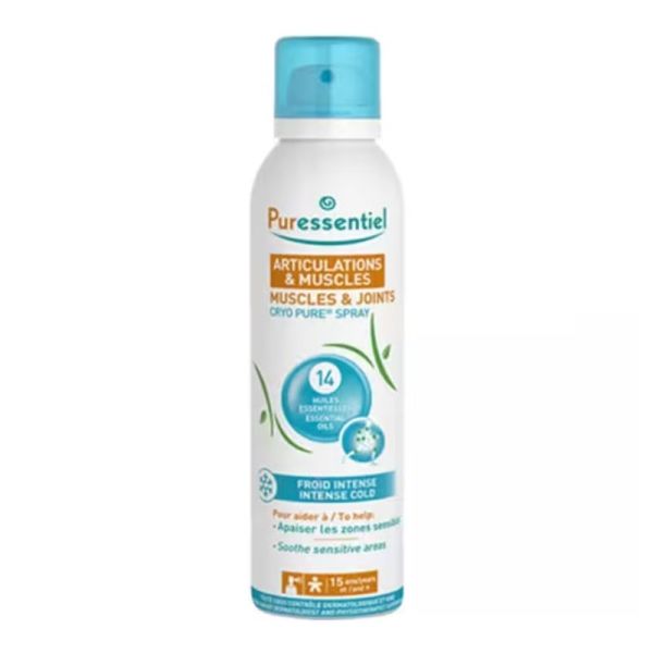 Puressentiel Spray Cryo Pure® Articulations & Muscles | Effet froid express | 150 ml