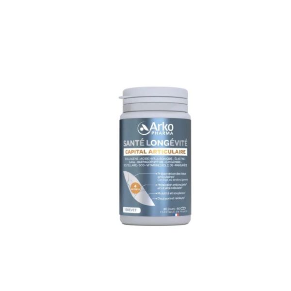 Arkopharma Santé Longévité Capital Articulaire | douleur et raideur des articulations | 60 gélules