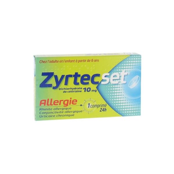 Zyrtecset 10 mg : Antihistaminique contre la rhinite allergique