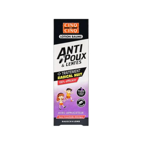 Cinq sur Cinq Lotion Baume Anti-Poux et Lentes 100 ml | Traitement de nuit