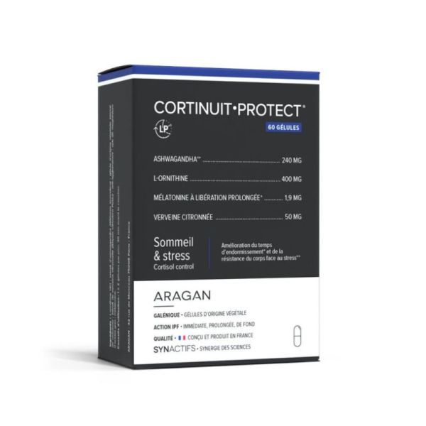 CORTINUIT•PROTECT® | Mélatonine LP, ashwagandha et verveine | 60 gélules