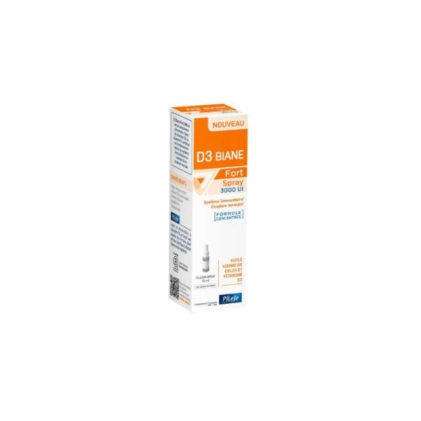 PiLeJe D3 Biane Fort 3 000 UI | Spray vitamine D3 adulte - 15 ml