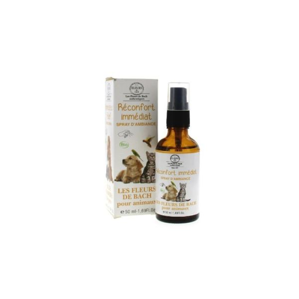 Spray d'ambiance - réconfort Immédiat - Les Fleurs de Bach pour animaux 50 ml