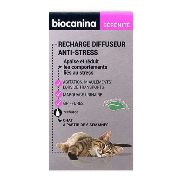 Spray anti stress chat - Apaise les comportements liés au stress - Biocanina