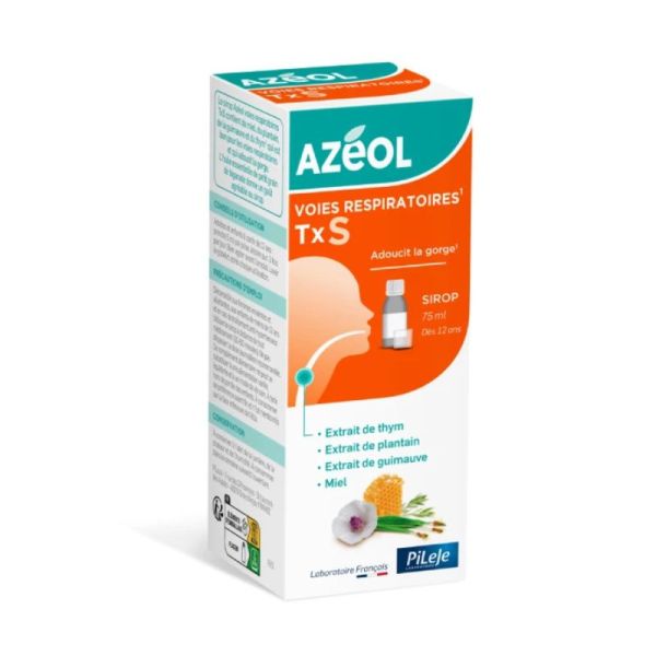 Azéol Voies Respiratoires TxS | Sirop Toux Sèche |  75 ml