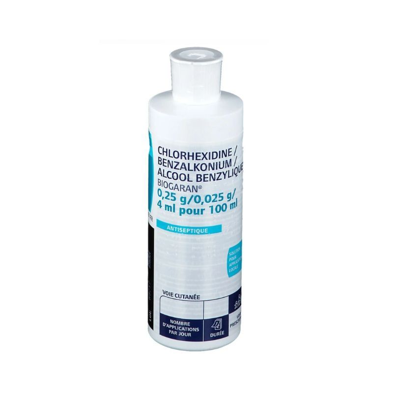 Chlorhexidine Benzalkonium Alcool Benzylique 250 ml  Antiseptique -  Biogaran